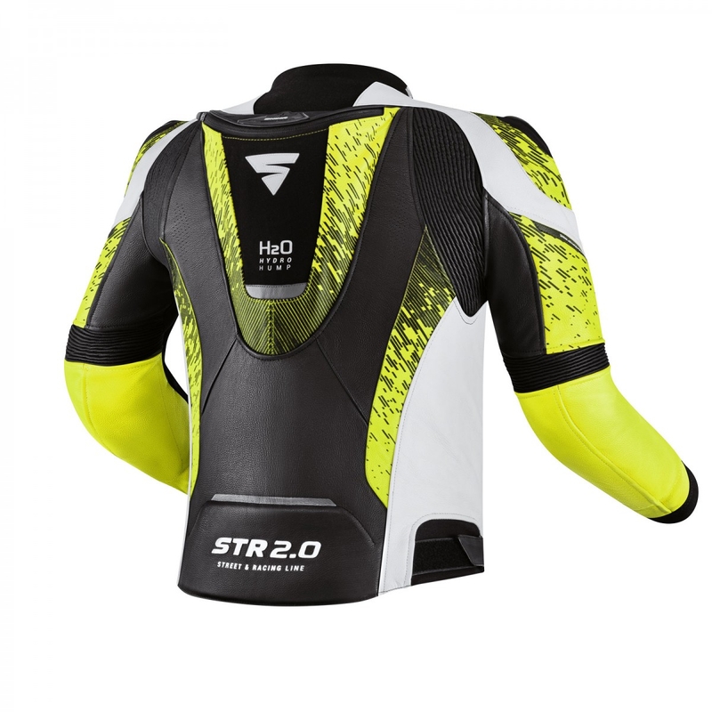 Bunda na motocykel Shima STR 2.0 čierno-bielo-fluo žltá