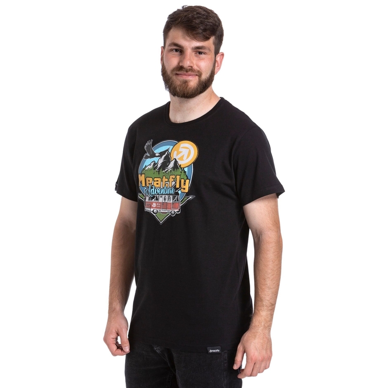 Tričko Meatfly Mounty čierne výpredaj