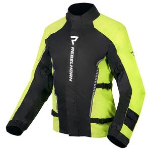 Moto bunda do dažďa Rebelhorn Patrol fluo žlto-čierna