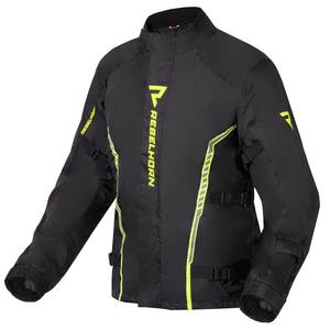 Moto bunda do dažďa Rebelhorn Patrol čierno-fluo žltá