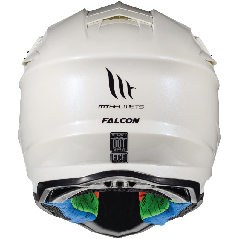 Motokrosová prilba MT Falcon Solid biela