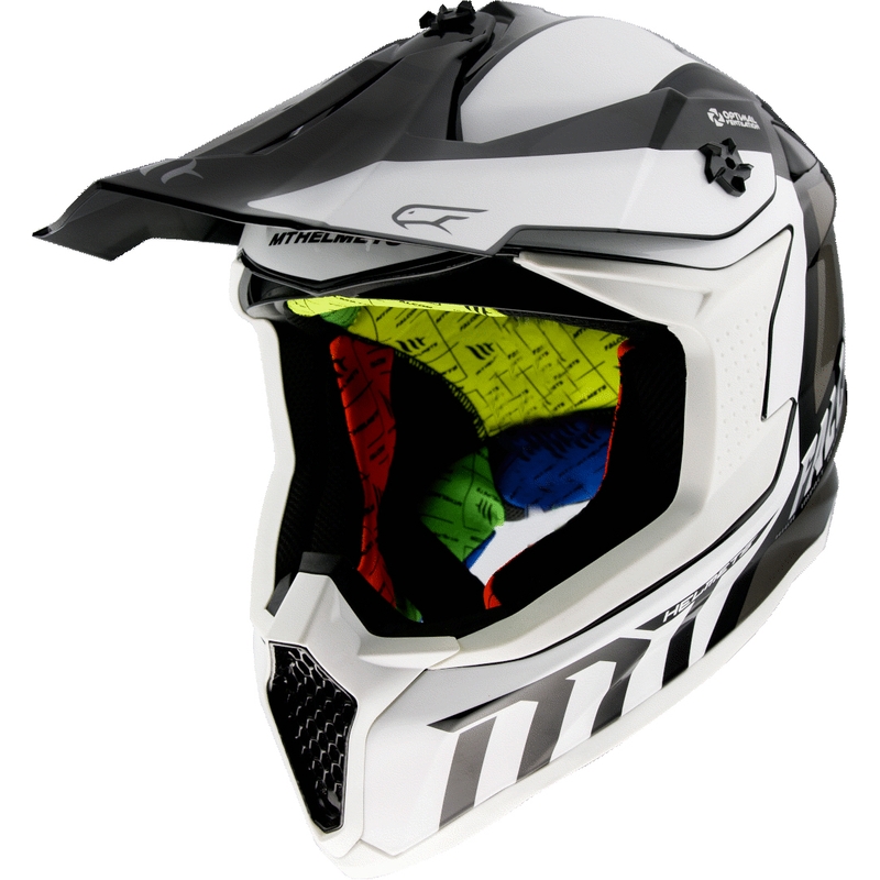 Motokrosová prilba MT Falcon Warrior bielo-čierna