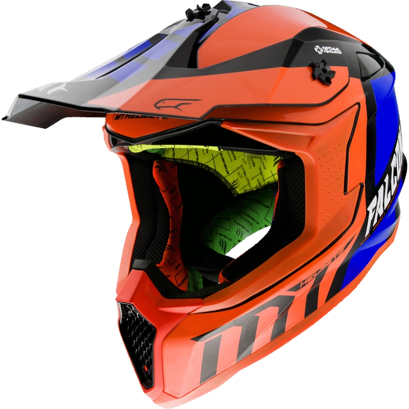 Motokrosová prilba MT Falcon Warrior fluorescenčno oranžová