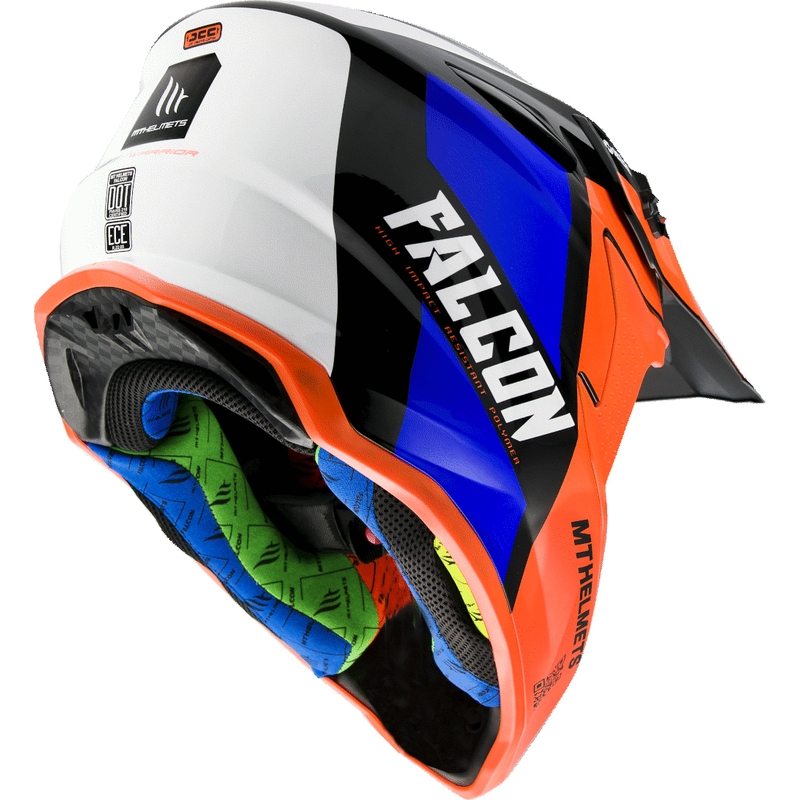 Motokrosová prilba MT Falcon Warrior fluorescenčno oranžová