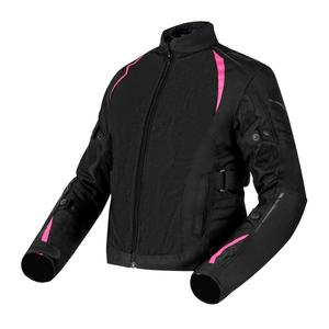 Dámska bunda na motocykel Ozone Flow čierno-ružová