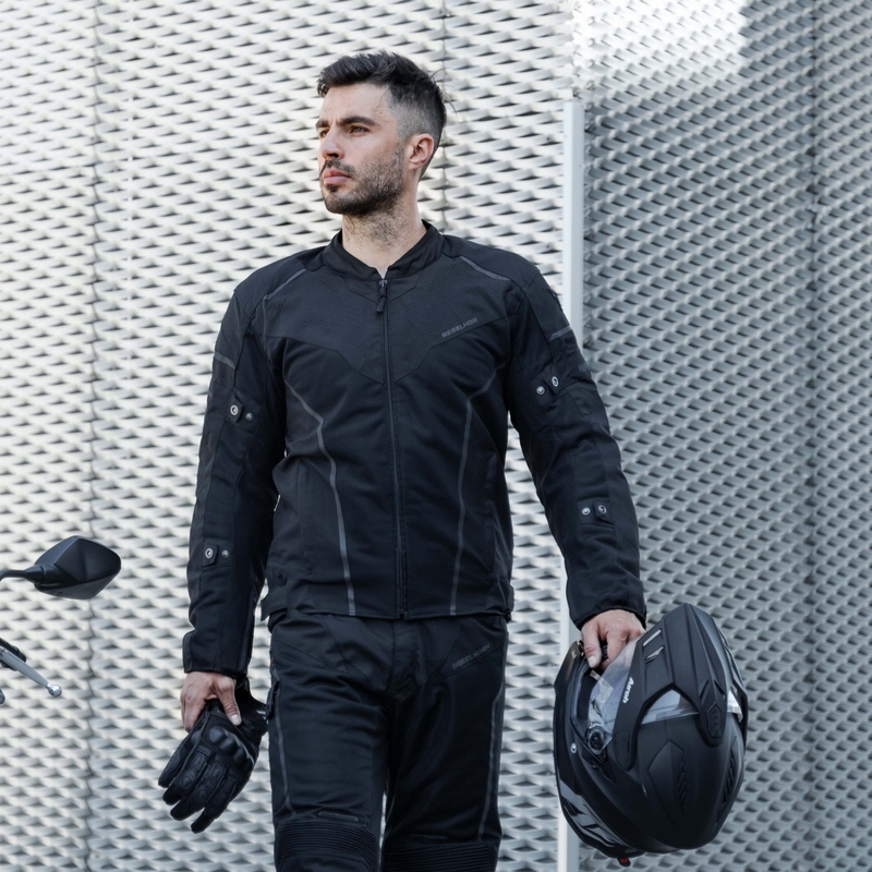 Bunda na motocykel Rebelhorn Hiflow IV čierna výpredaj