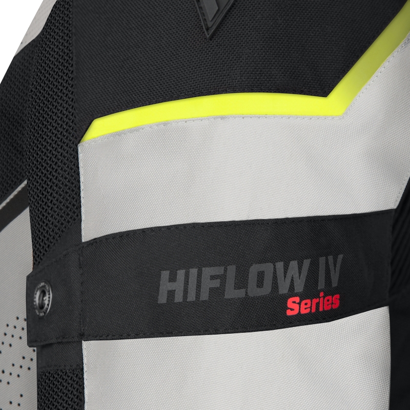 Bunda na motocykel Rebelhorn Hiflow IV čierno-strieborno-fluo žltá výpredaj