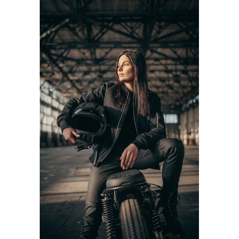 Dámske jeansy na motocykel PANDO MOTO Lorica Kev 02 čierne výpredaj
