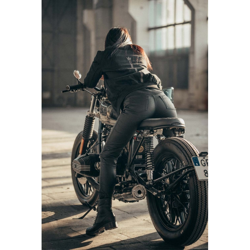 Dámske jeansy na motocykel PANDO MOTO Lorica Kev 02 čierne výpredaj