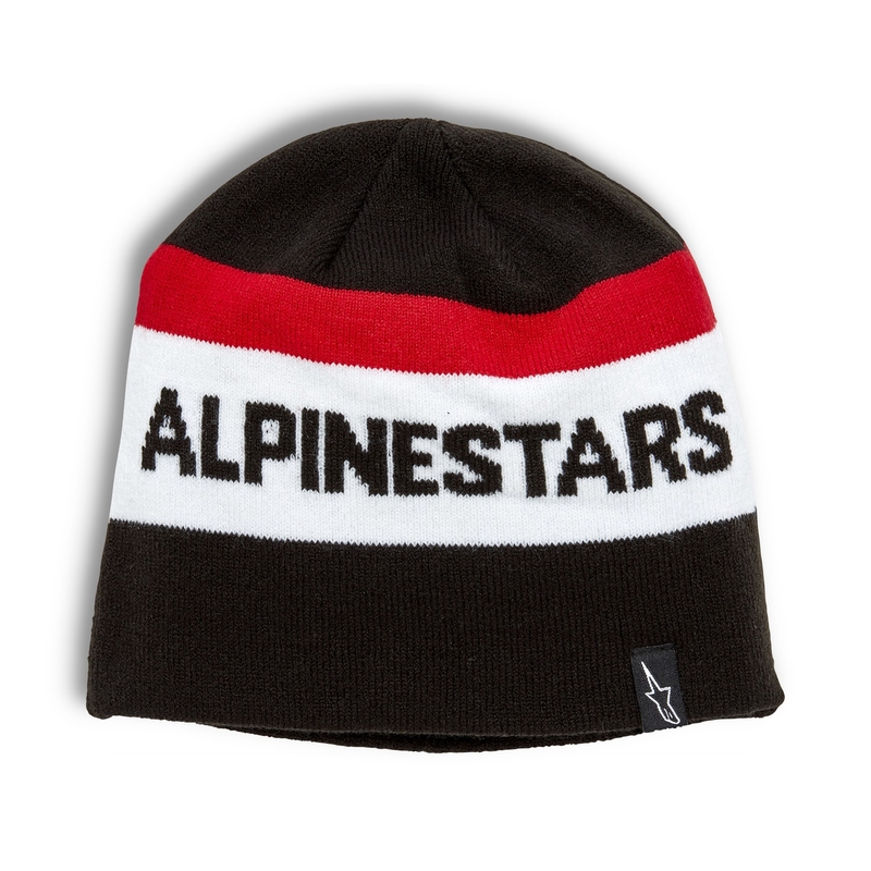 Čiapka Alpinestars Stake Beanie čierno-červeno-biela výpredaj