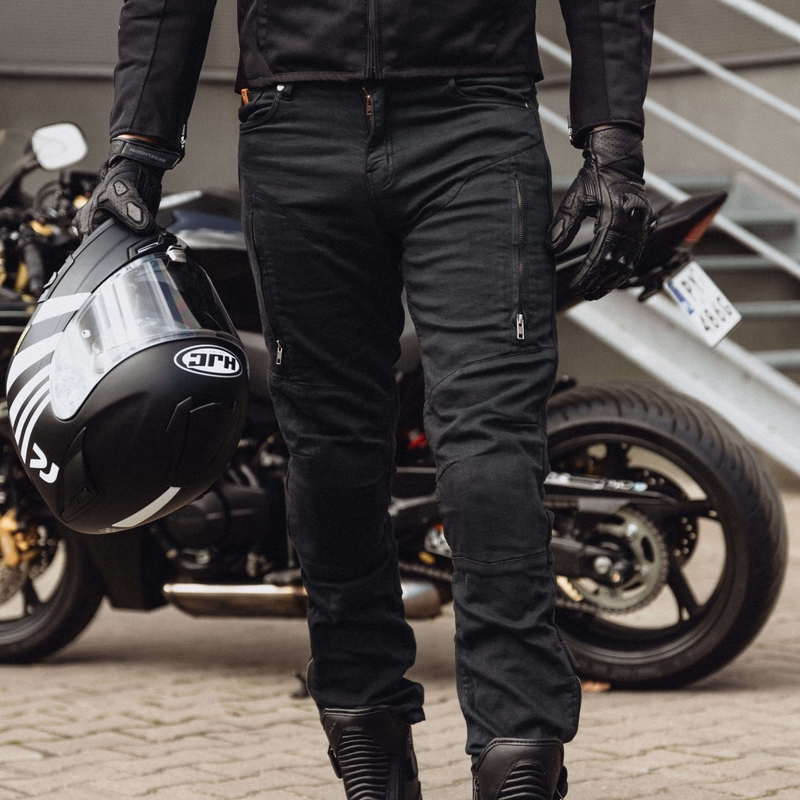 Jeansy na motocykel Rebelhorn Hawk III čierne výpredaj