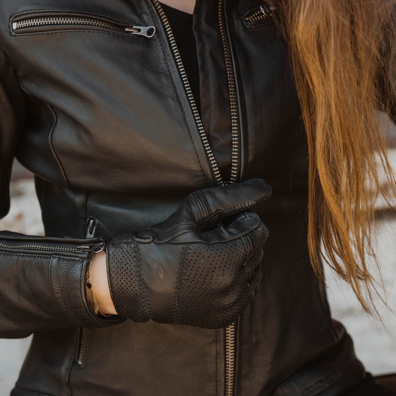 Dámska bunda na motocykel Ozone Striker čierna