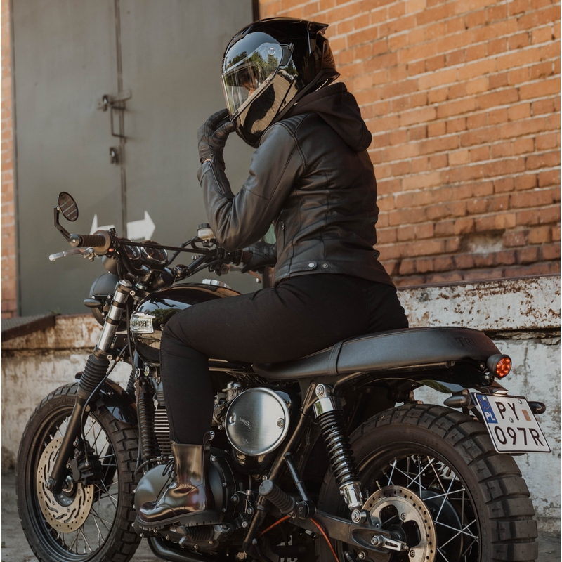 Dámska bunda na motocykel Ozone Striker čierna