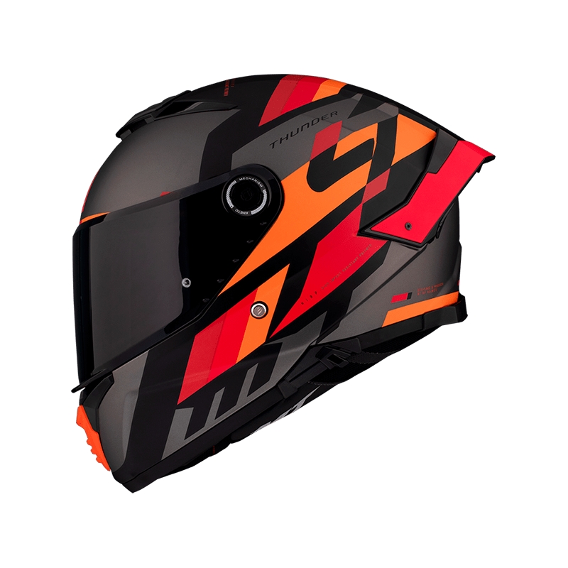 Integrálna prilba na motocykel MT FF118SV Thunder 4 SV ERGO B15 sivo-oranžovo-červená