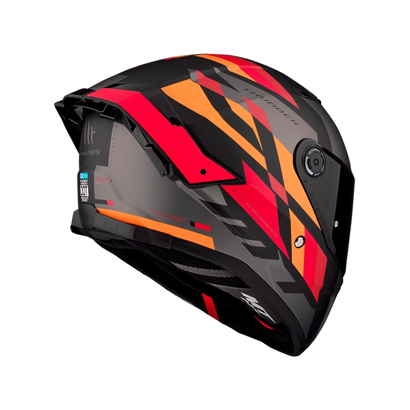 Integrálna prilba na motocykel MT FF118SV Thunder 4 SV ERGO B15 sivo-oranžovo-červená