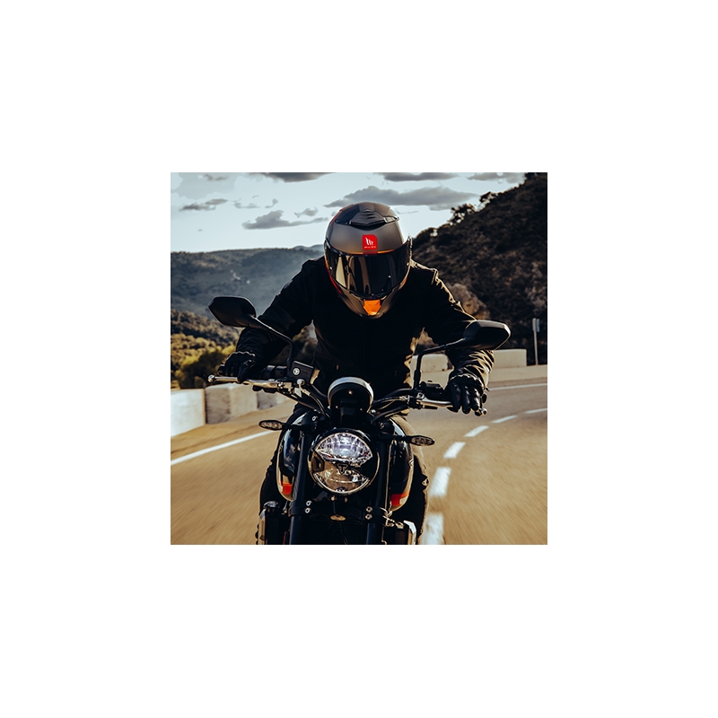 Integrálna prilba na motocykel MT FF118SV Thunder 4 SV ERGO B15 sivo-oranžovo-červená