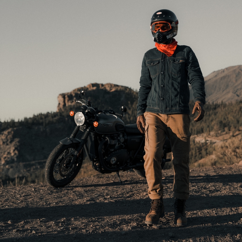 Jeansy na motocykel BROGER Alaska II svetlo hnedé