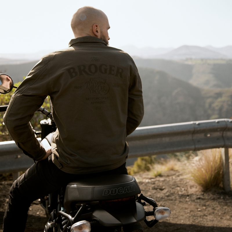 Bunda na motocykel BROGER Montana olivovo zelená výpredaj