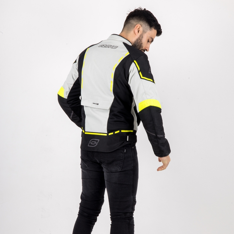 Moto bunda Ozone Jet II šedo-čierno-fluorescenčno žltá výpredaj