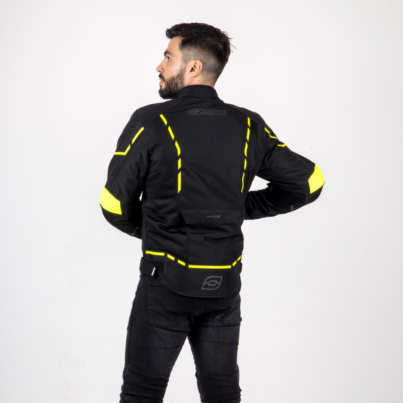 Moto bunda Ozone Jet II čierno-fluorescenčno žltá výpredaj
