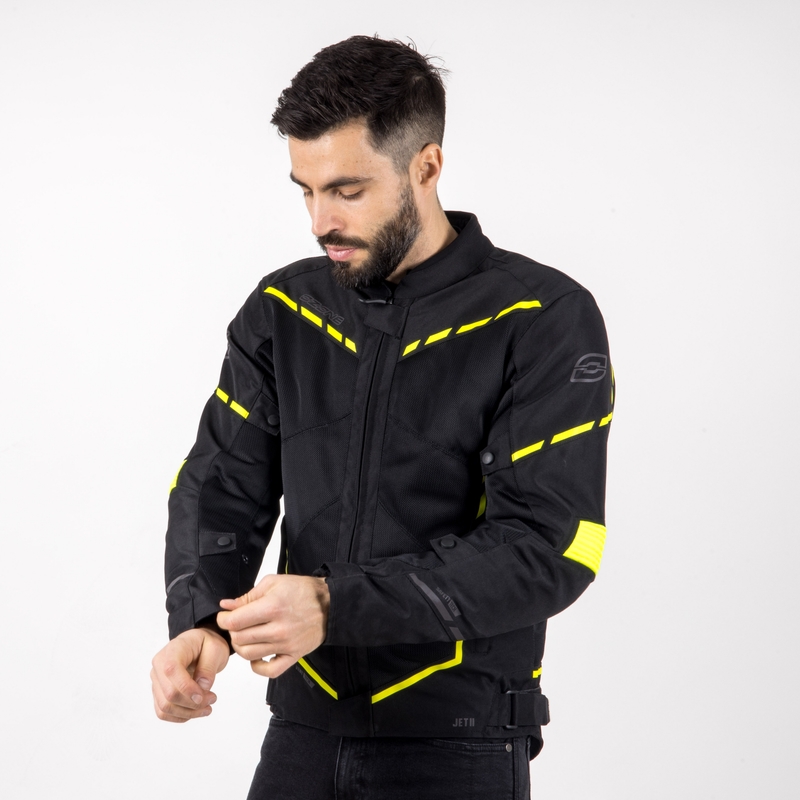 Moto bunda Ozone Jet II čierno-fluorescenčno žltá výpredaj