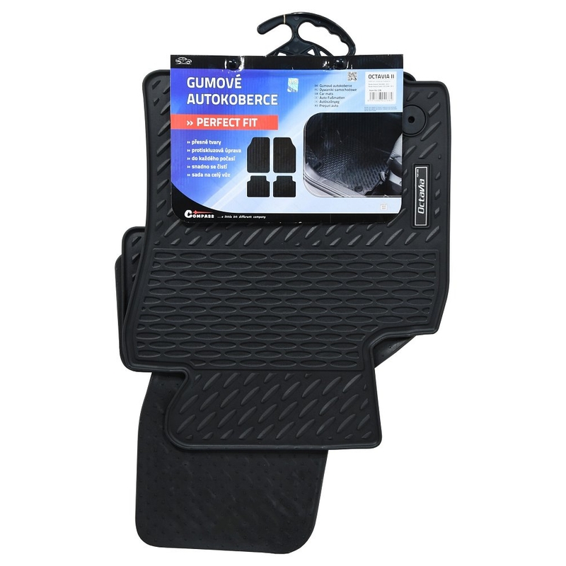 Koberce gumové PERFECT FIT sada 4 ks OCTAVIA II s fixáciou