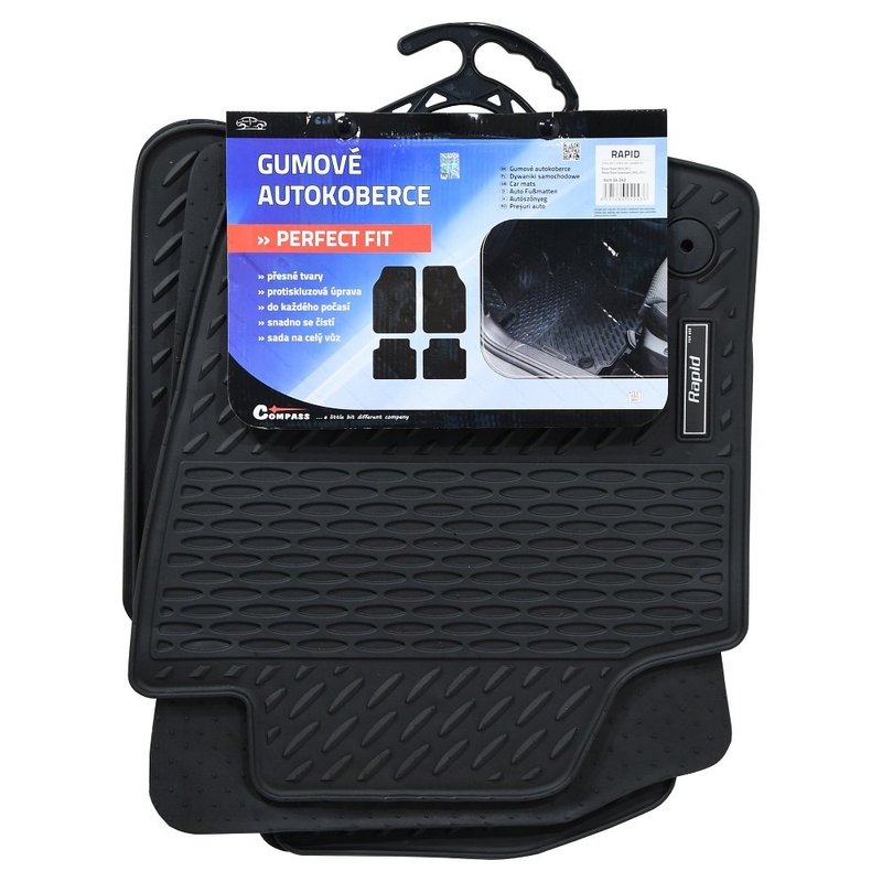 Koberce gumové PERFECT FIT sada 4 ks RAPID s fixáciou