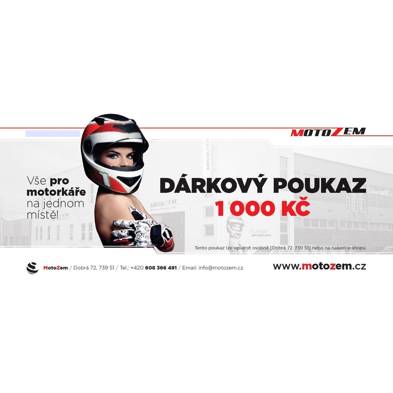 Darčekový poukaz v hodnote 1000 CZK