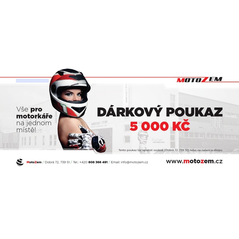 Darčekový poukaz v hodnote 5000 CZK