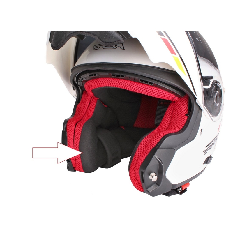 Lícnicové výstelky pre prilby na motocykel RSA TR-01 - červené výpredaj