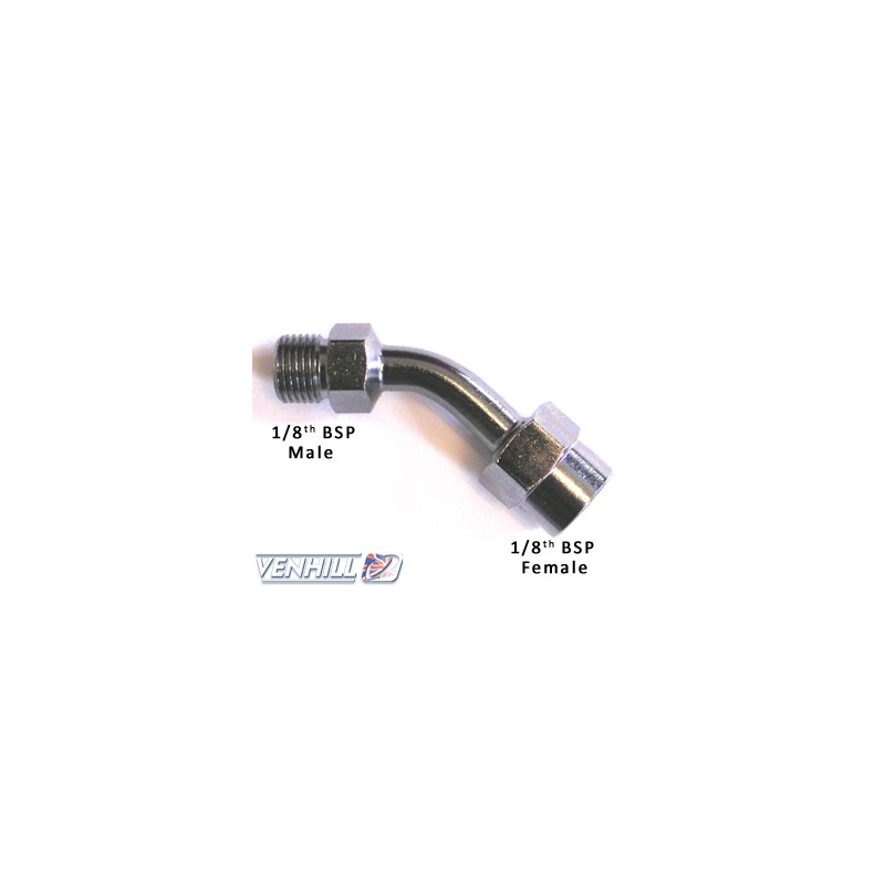 Otočný kĺb Venhill POWERHOSEPLUS 45 stupňov 1/8TH BSP chróm