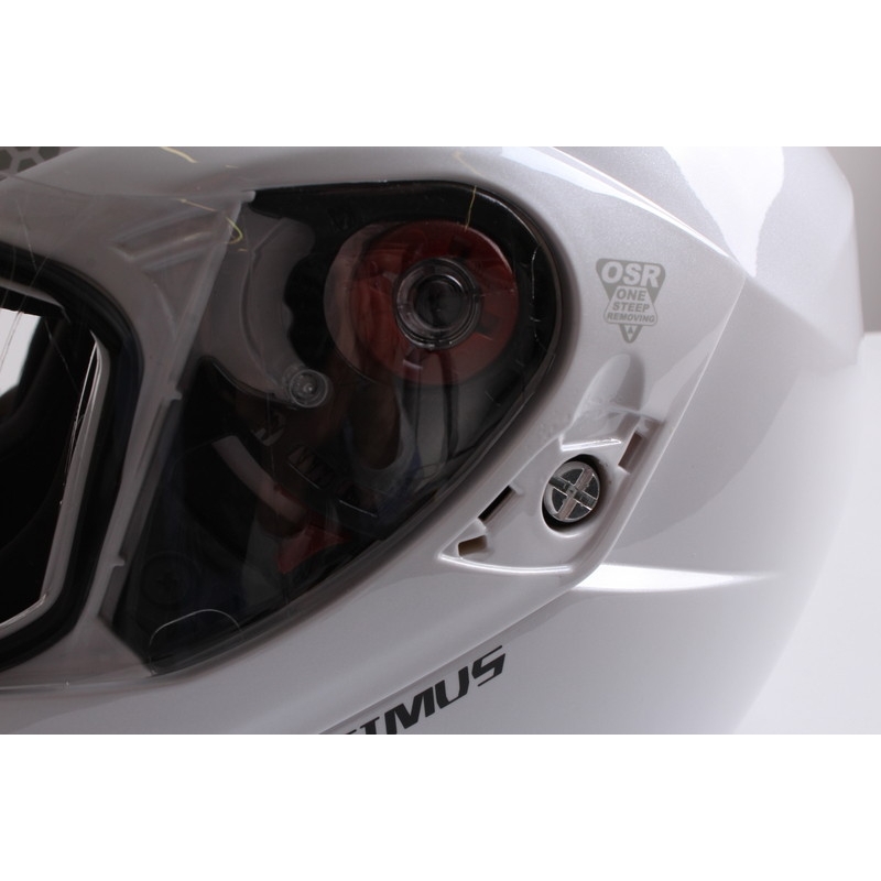 Vyklápacia prilba na motorku Axxis Optimus biela - II. akosť