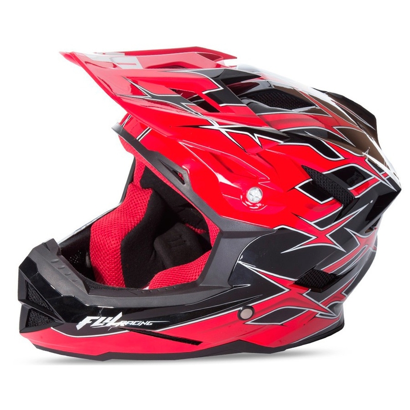 Motokrosová prilba FLY Racing DEFAULT - USA čierno-červená