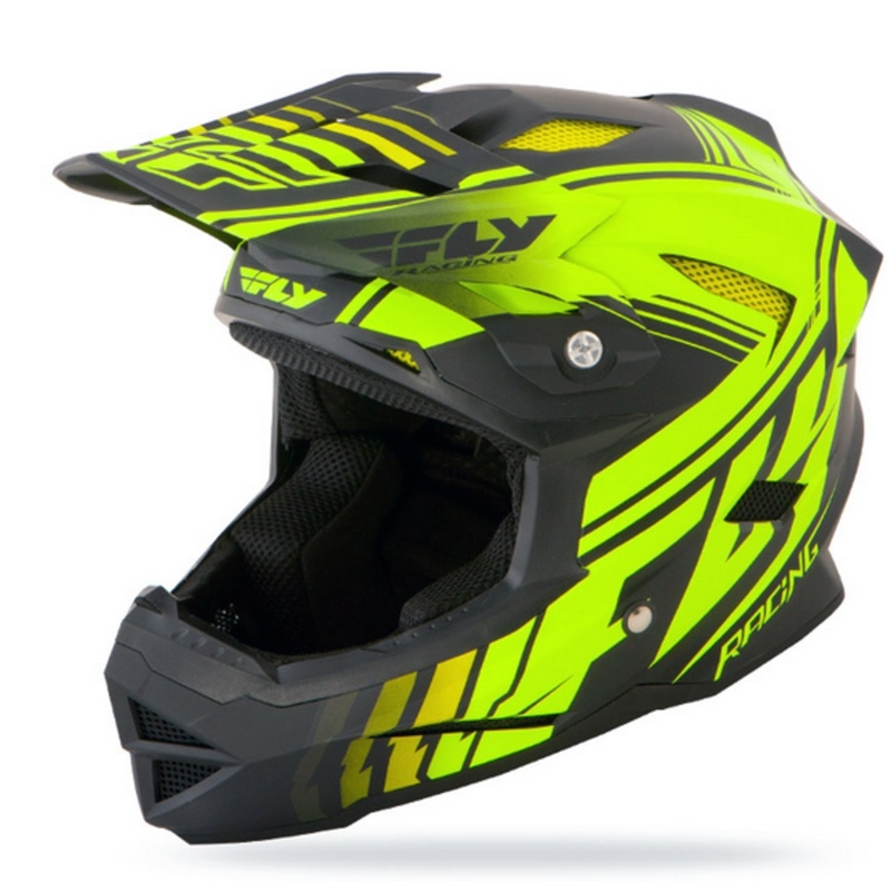 Motokrosová prilba FLY Racing DEFAULT - USA čierno-fluo žltá