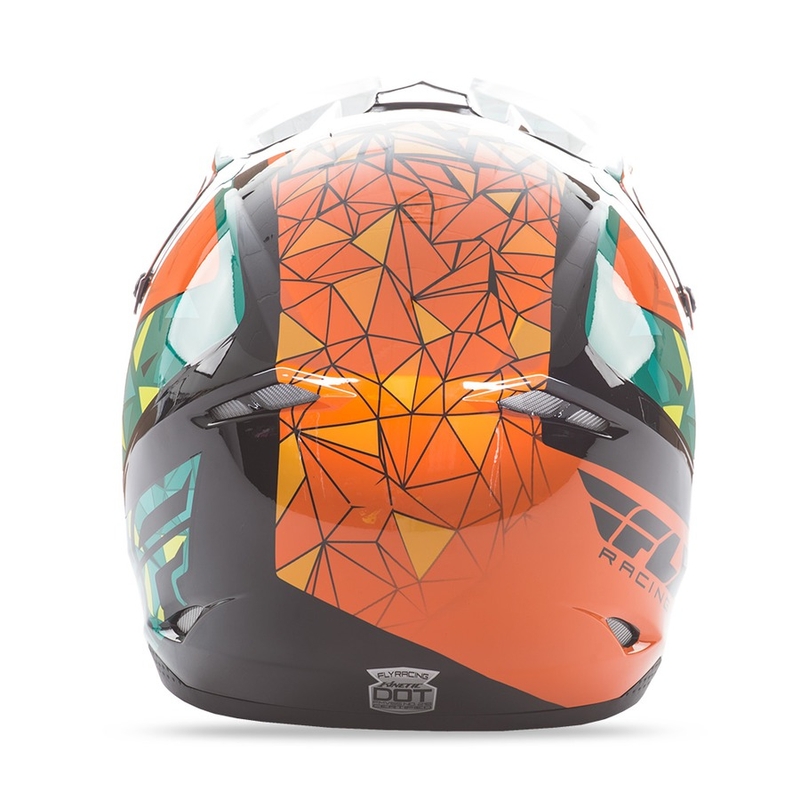 Motokrosová prilba FLY Racing Kinetic CRUX - USA oranžovo-tyrkysovo-čierna