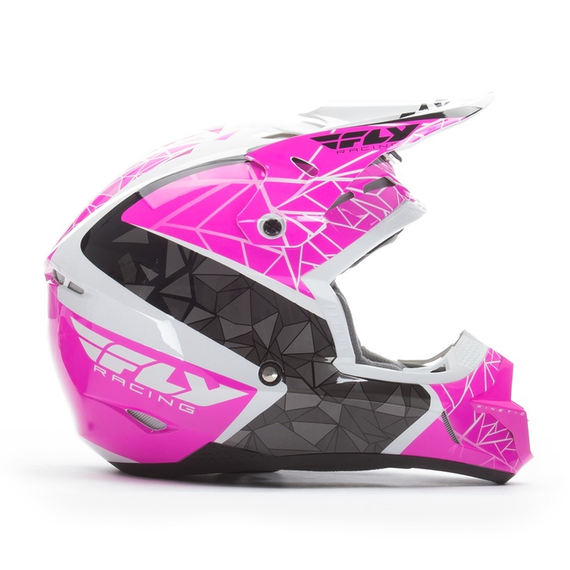 Motokrosová prilba FLY Racing Kinetic CRUX - USA ružovo-čierno-biela