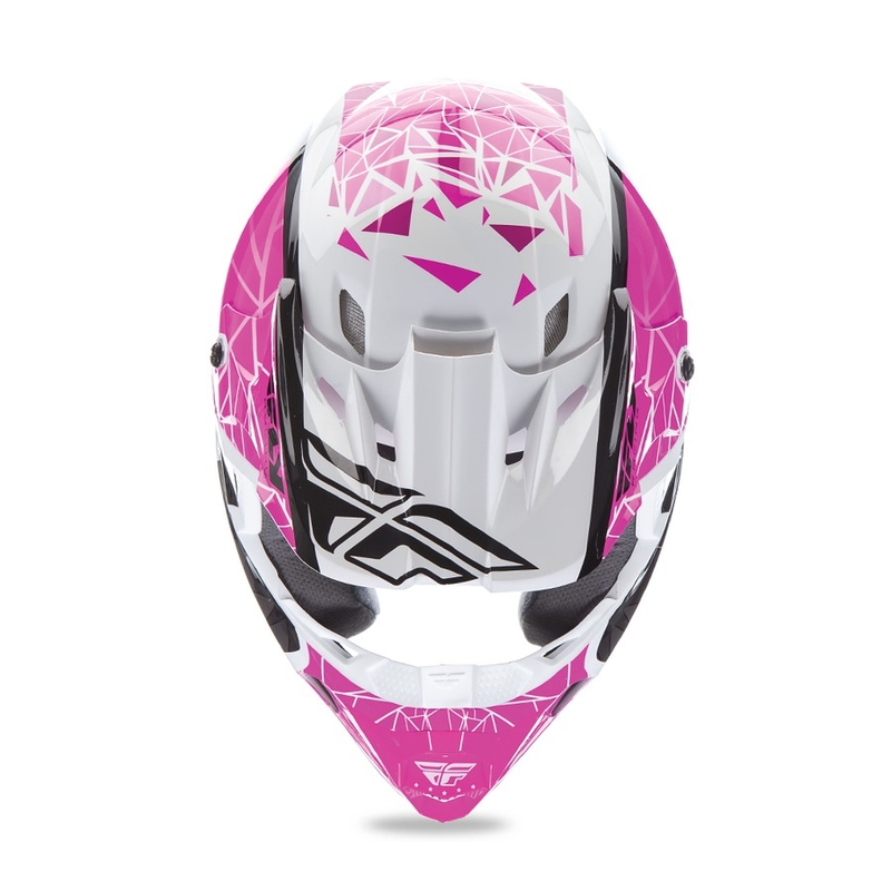 Motokrosová prilba FLY Racing Kinetic CRUX - USA ružovo-čierno-biela