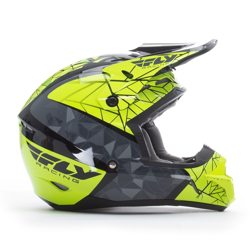 Motokrosová prilba FLY Racing Kinetic CRUX - USA fluorescenčno-žlto-šedo-čierna výpredaj