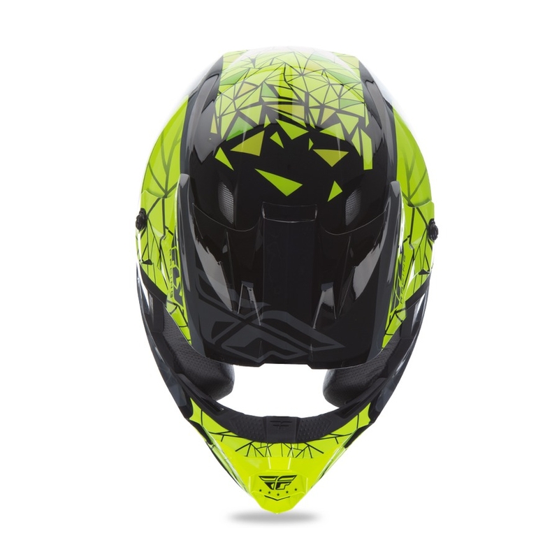Motokrosová prilba FLY Racing Kinetic CRUX - USA fluorescenčno-žlto-šedo-čierna výpredaj
