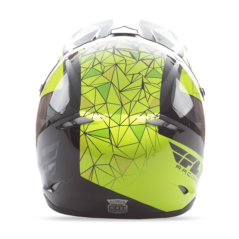 Motokrosová prilba FLY Racing Kinetic CRUX - USA fluorescenčno-žlto-šedo-čierna výpredaj