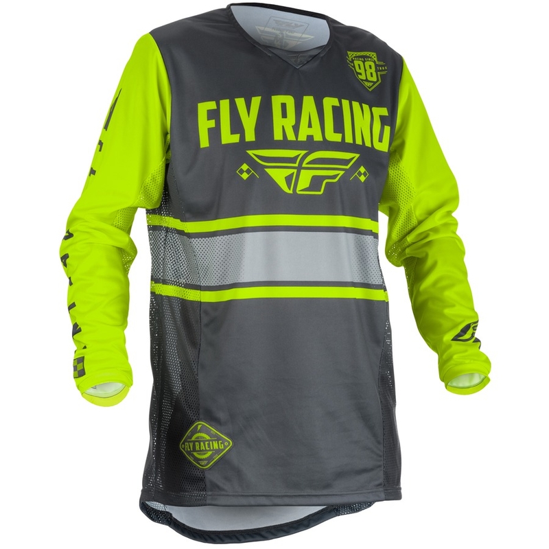 Motokrosový dres FLY Racing Kinetic ERA 2018 - USA šedo-fluorescenčno-žltý