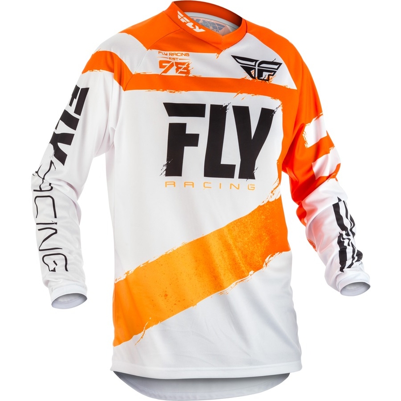 Motokrosový dres FLY Racing F-16 2018 - USA oranžovo-biely