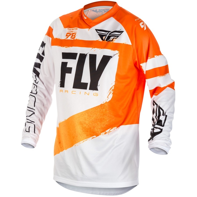 Motokrosový dres FLY Racing F-16 2018 - USA oranžovo-biely