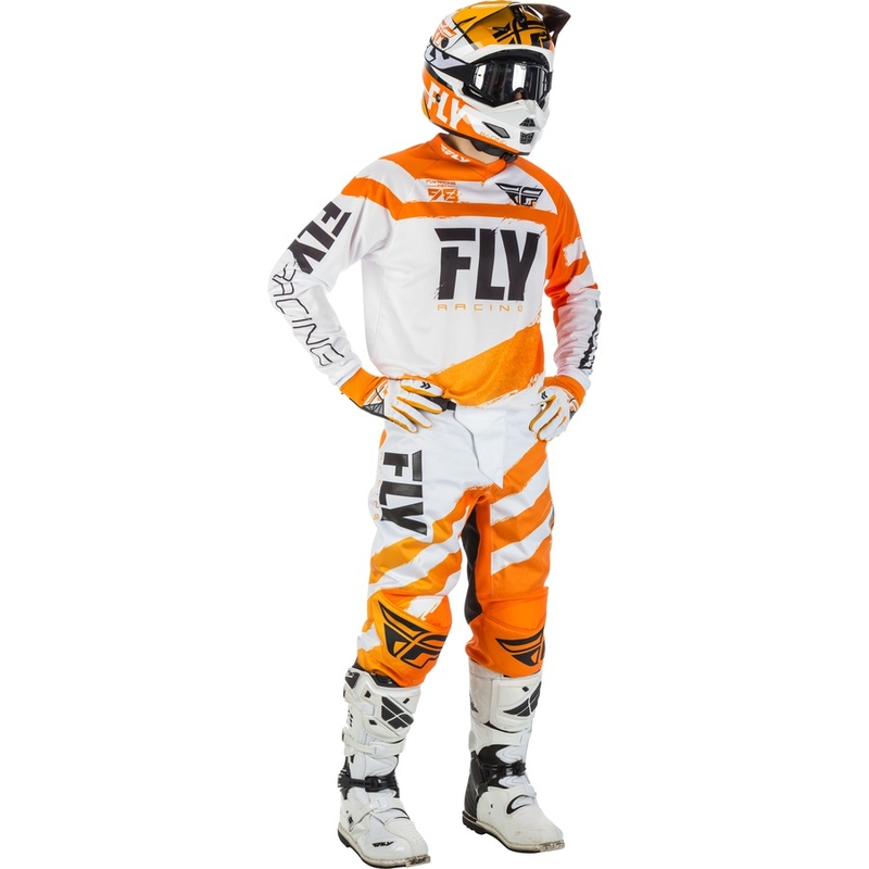 Motokrosový dres FLY Racing F-16 2018 - USA oranžovo-biely