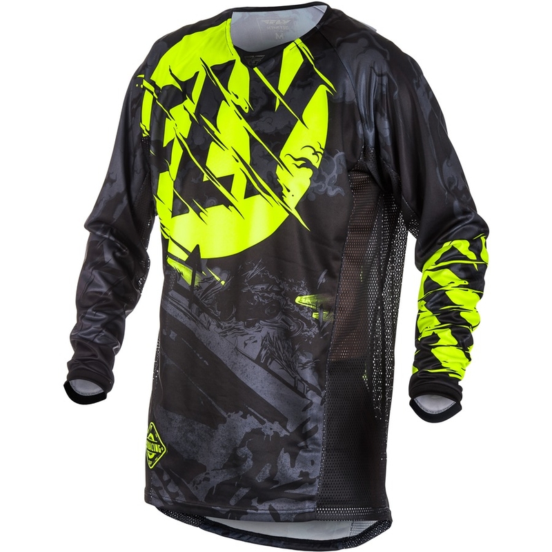 Motokrosový dres FLY Racing Kinetic OUTLAW 2018 - USA čierno-fluo žltý