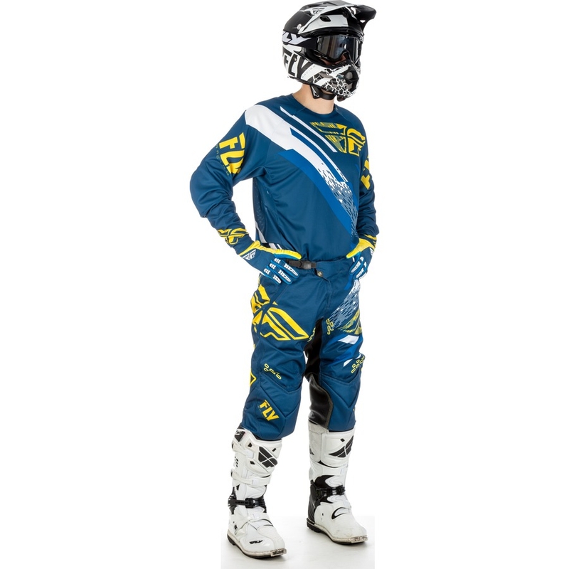 Motokrosový dres FLY Racing EVO 2018 - USA modro-žlto-biely
