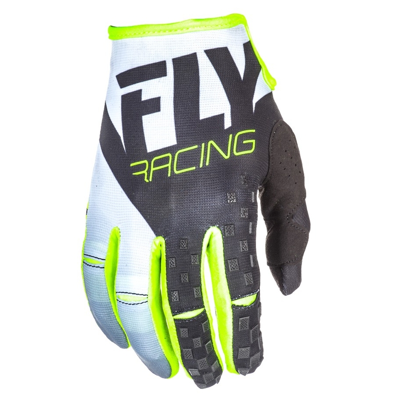 Motocrossové rukavice FLY Racing Kinetic 2018 - USA čierno-bielo-fluorescenčno-žlté