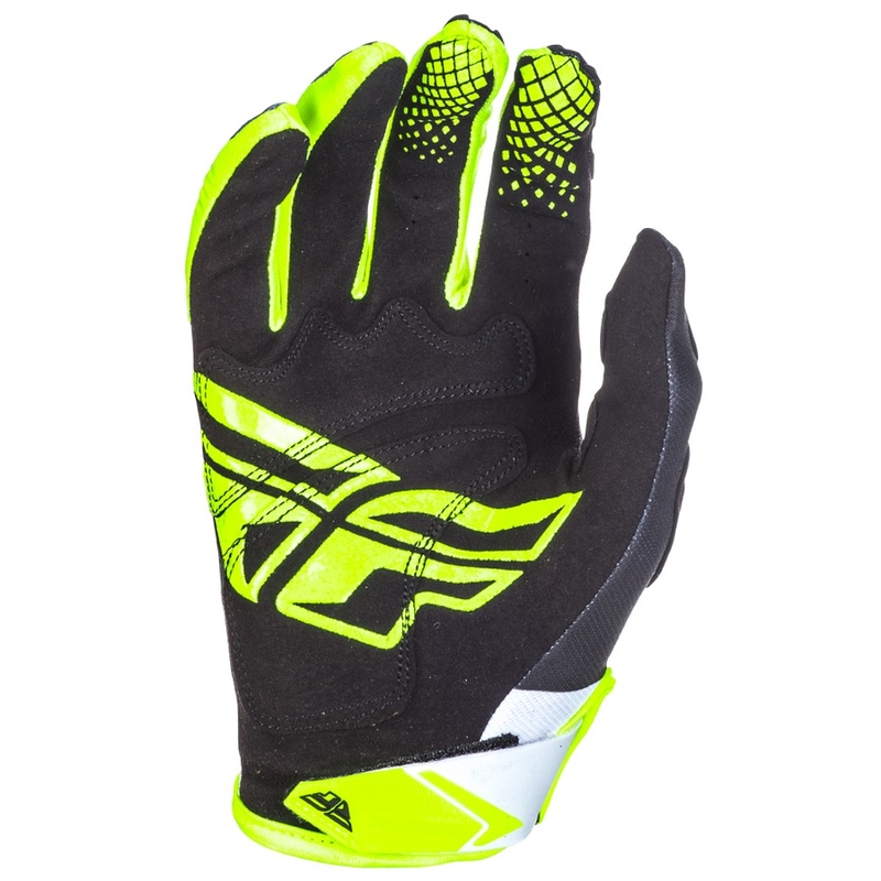 Motocrossové rukavice FLY Racing Kinetic 2018 - USA čierno-bielo-fluorescenčno-žlté