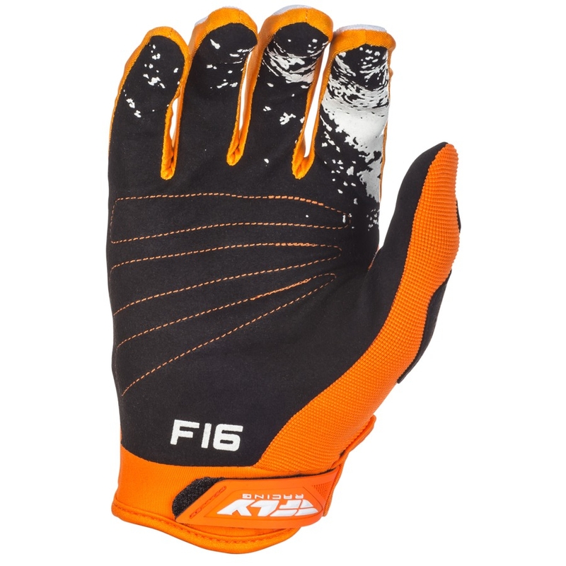 Motocrossové rukavice FLY Racing F-16 2018 - USA oranžovo-bielej