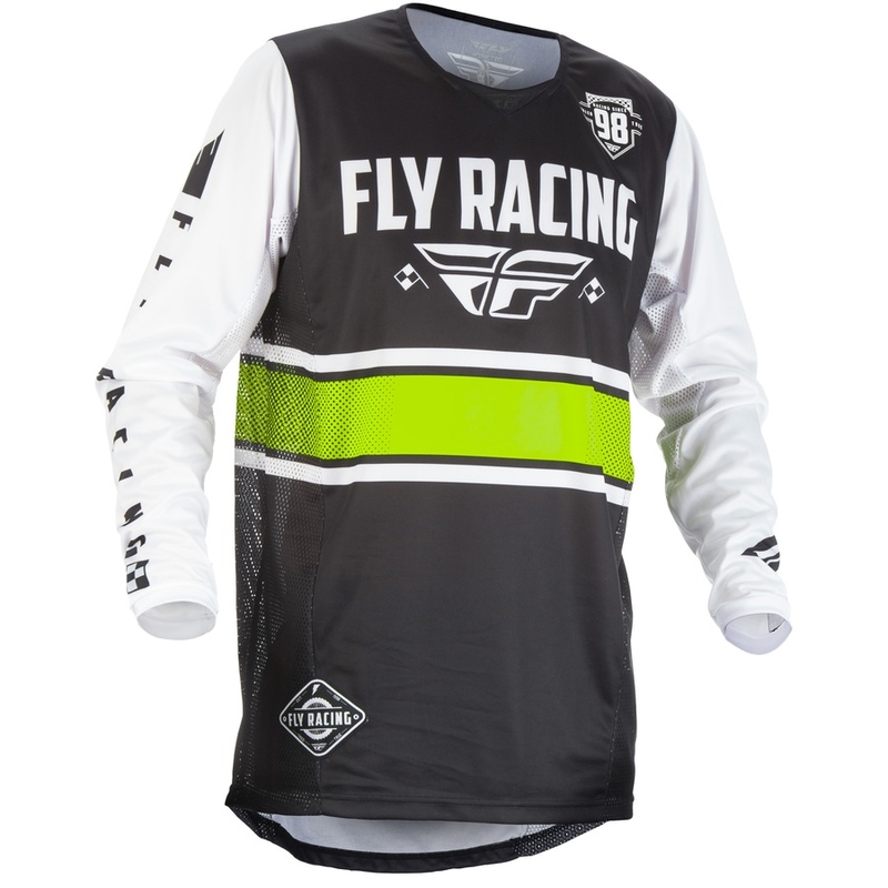 Detský motokrosový dres FLY Racing Kinetic ERA 2018 - USA bielo-čierny